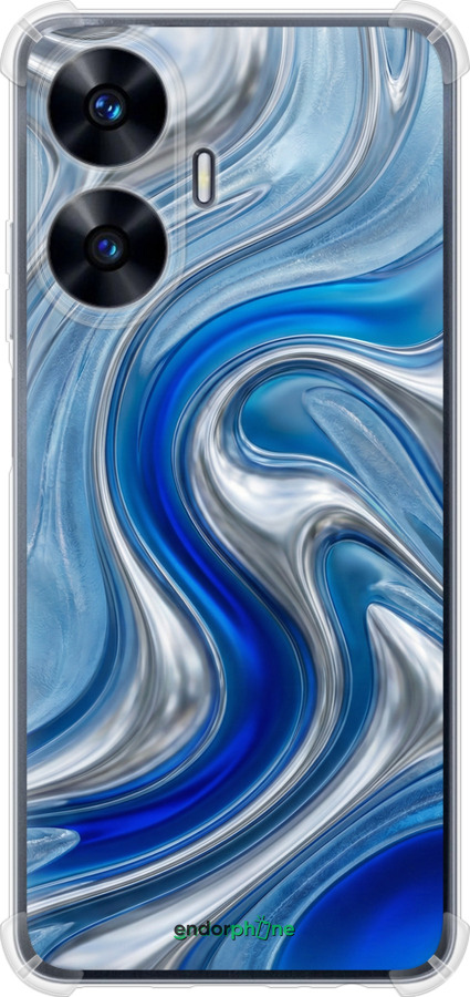 Силіконовий протиударний с посиленими кутами чехол Liquid Chrome для Realme C55 - 6781sp-2992 изображение 