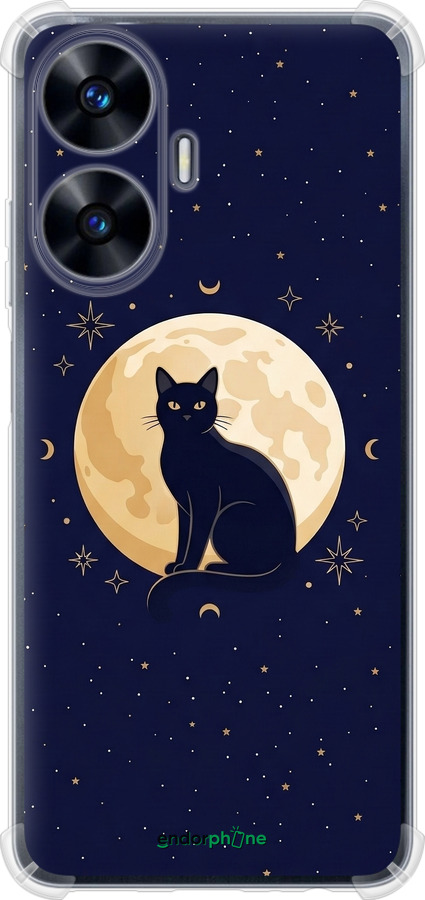 Силикон с усиленными углами чехол Cute Cat Celestial/Witchy для Realme C55 - 6787sp-2992 изображение 