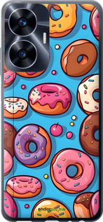 Силиконовый чехол Пончики для Realme C55 - 6318u-2992 изображение 