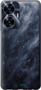 Силиконовый чехол Голубые облака, Голубая луна для Realme C55 - 6398u-2992 изображение 