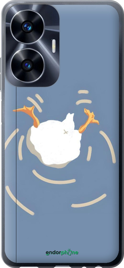 Силиконовый чехол Гусь ныряет для Realme C55 - 6275u-2992 изображение 