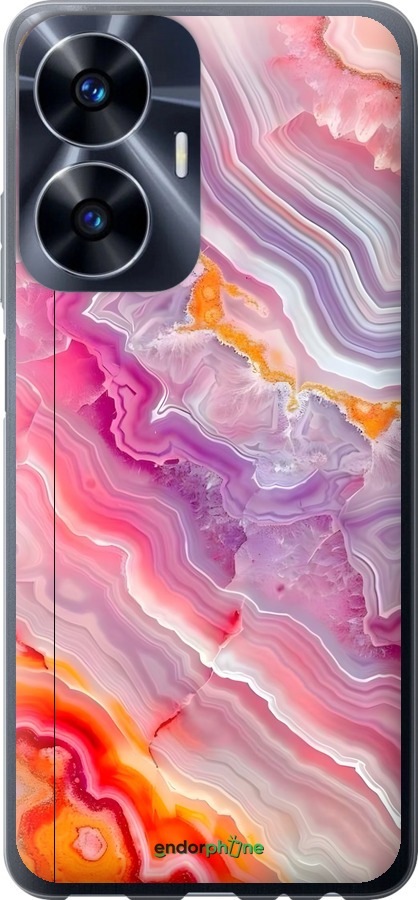 Силиконовый чехол Мрамор 2 для Realme C55 - 6307u-2992 изображение 
