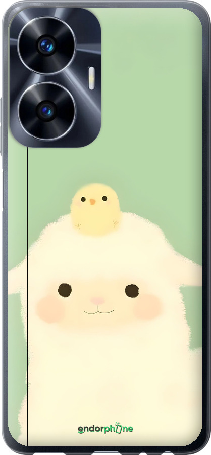 Силиконовый чехол Барашек и ципленок для Realme C55 - 6369u-2992 изображение 