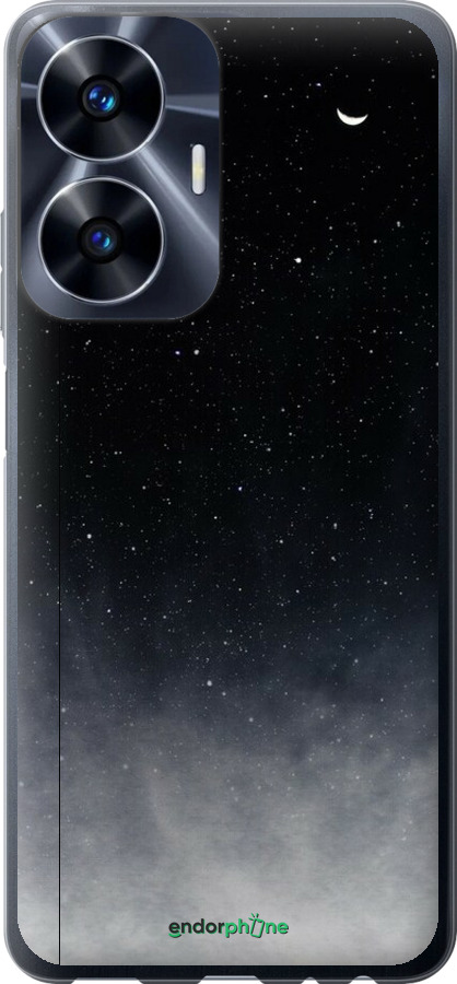 Силиконовый чехол Сині хмари, Синій місяць для Realme C55 - 6396u-2992 изображение 