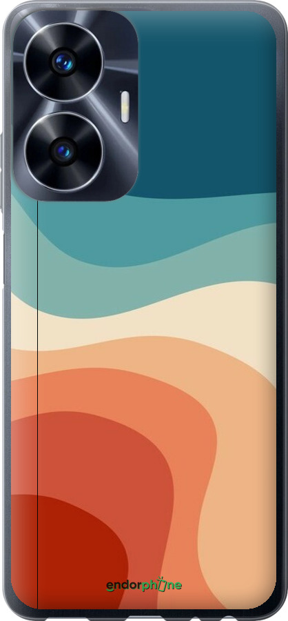 Силиконовый чехол В стиле ретро с волнами для Realme C55 - 6531u-2992 изображение 