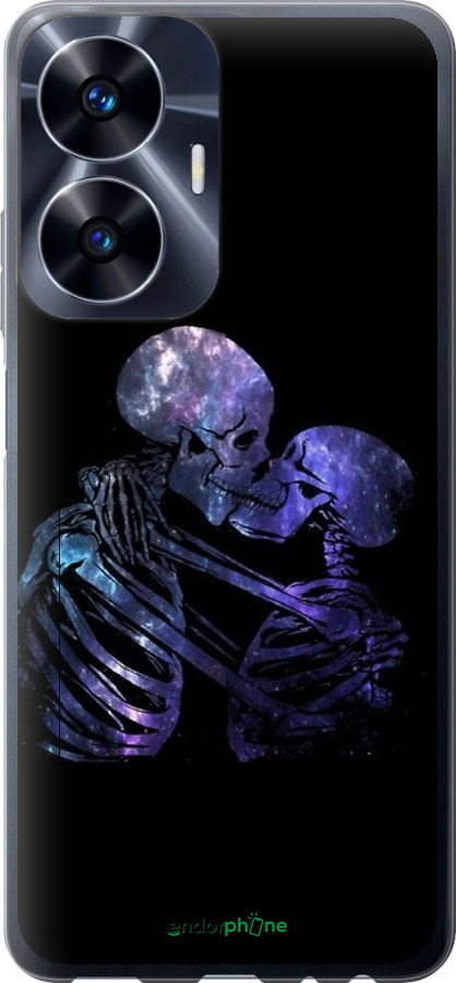 Силиконовый чехол С изображением скелета для Realme C55 - 6537u-2992 изображение 