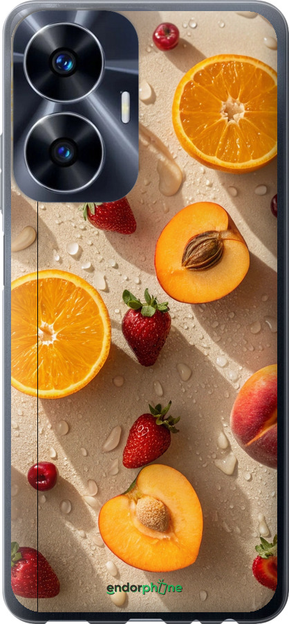 Силиконовый чехол Фрукты 3 для Realme C55 - 6703u-2992 изображение 