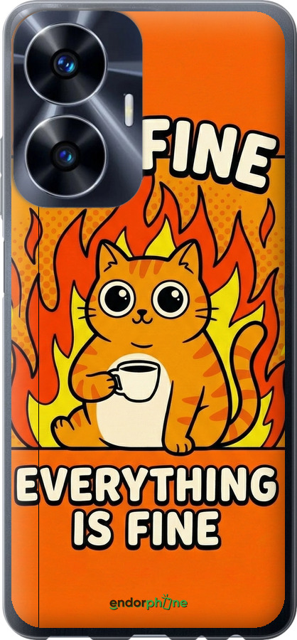 Силіконовий чехол Funny Cat для Realme C55 - 6786u-2992 изображение 