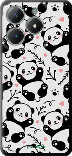 TPU чехол Панды для Realme C61 - 4318b-3781 изображение 