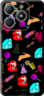 TPU чехол stickers для Realme C61 - 4757b-3781 изображение 