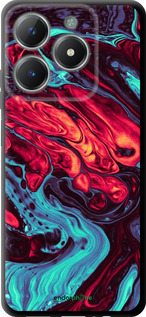 TPU чехол Синяя красная абстакция для Realme C61 - 5339b-3781 изображение 