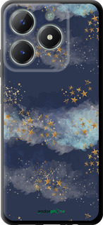 TPU чехол Ночь золотые звезды для Realme C61 - 5421b-3781 изображение 