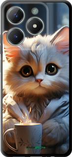 TPU чехол White cat для Realme C61 - 5646b-3781 изображение 