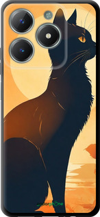 TPU чехол Черная кошка v2 для Realme C61 - 5830b-3781 изображение 