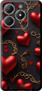 TPU чехол Сердечки для Realme C61 - 5831b-3781 изображение 