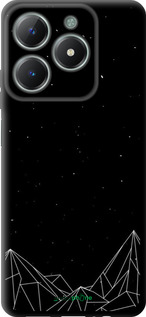 TPU чехол Черно белые абстрактные горы для Realme C61 - 6437b-3781 изображение 