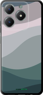 TPU чехол З фіолетовим та бірюзовим ретро-стилем та хвилями для Realme C61 - 6533b-3781 изображение 