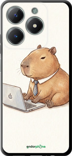 TPU чехол 'Funny Capybara CEO Working' для Realme C61 изображение 1