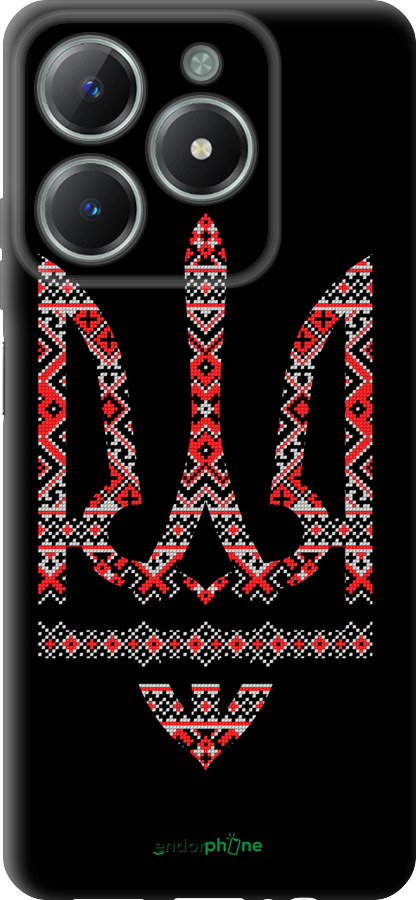 TPU чехол Герб - вышиванка на черном фоне для Realme C61 - 1196b-3781 изображение 