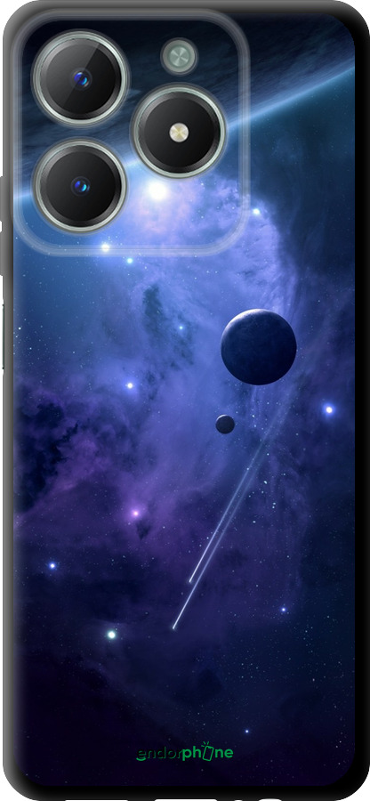 TPU чехол Планети в синьому космосі для Realme C61 - 171b-3781 изображение 