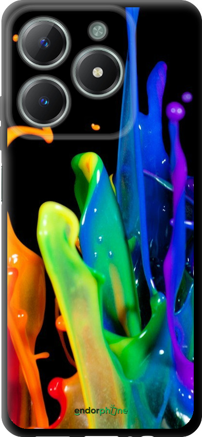 TPU чехол брызги краски для Realme C61 - 3957b-3781 изображение 