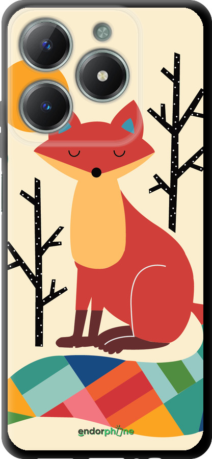 TPU чехол Rainbow fox для Realme C61 - 4010b-3781 изображение 