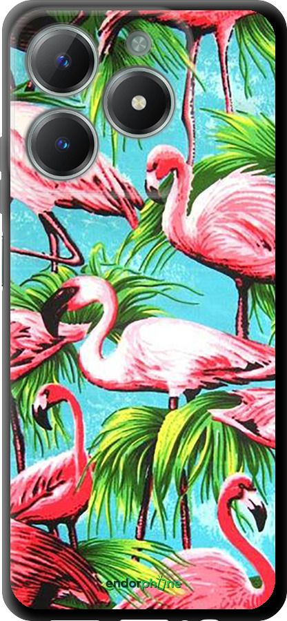 TPU чехол Tropical background для Realme C61 - 4016b-3781 изображение 