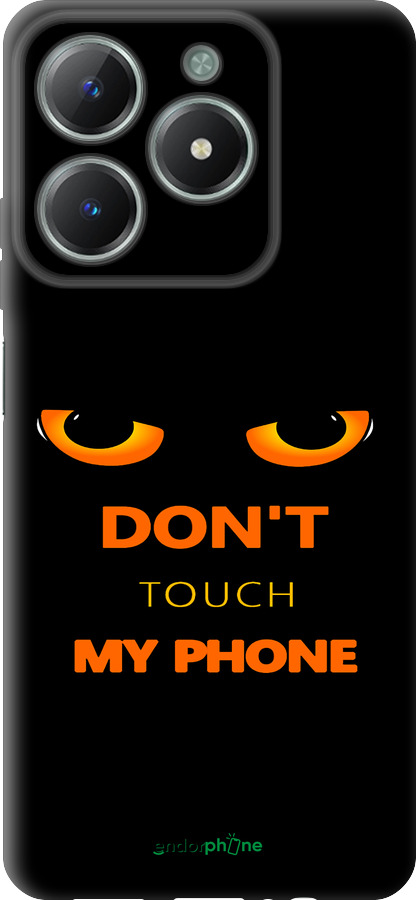 TPU чехол Don't touch the phone для Realme C61 - 4261b-3781 изображение 