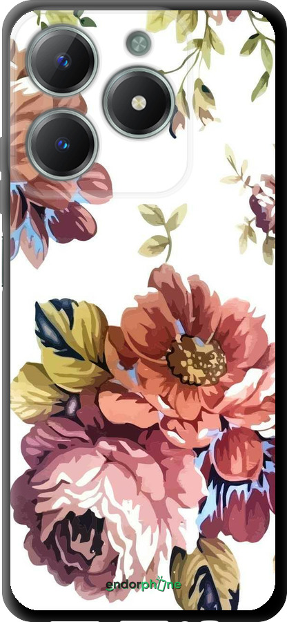 TPU чехол Vintage flowers для Realme C61 - 4333b-3781 изображение 