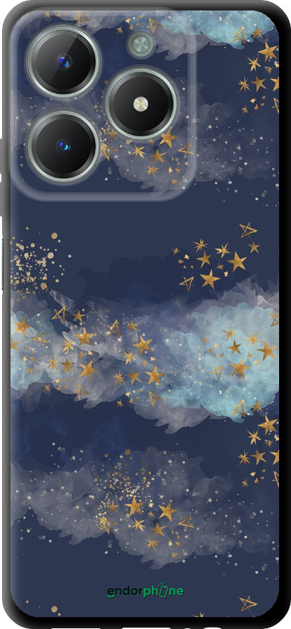 TPU чехол Ночь золотые звезды для Realme C61 - 5421b-3781 изображение 