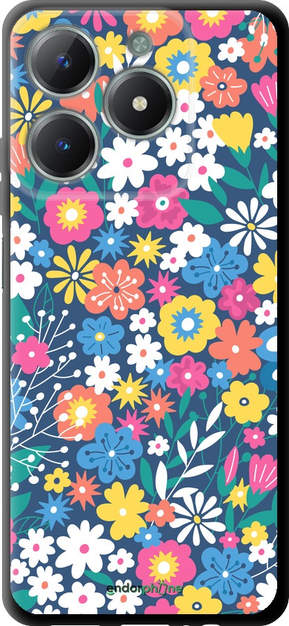 TPU чехол Квітковий фон v4 для Realme C61 - 5494b-3781 изображение 