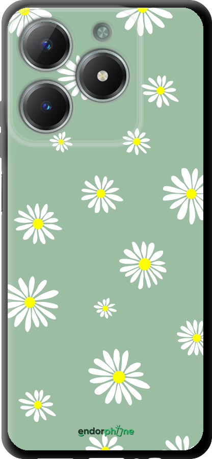 TPU чехол Ромашки v4 для Realme C61 - 5603b-3781 изображение 