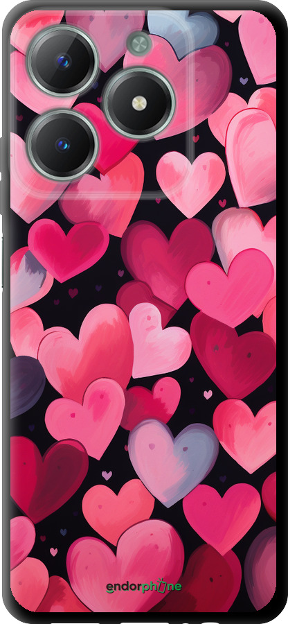 TPU чехол Сердечки 4 для Realme C61 - 5662b-3781 изображение 