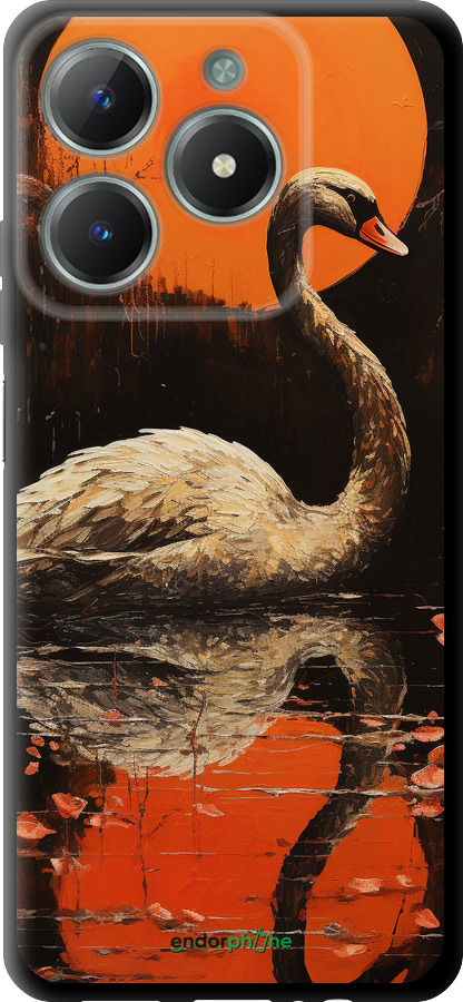 TPU чехол Лебедь для Realme C61 - 5964b-3781 изображение 