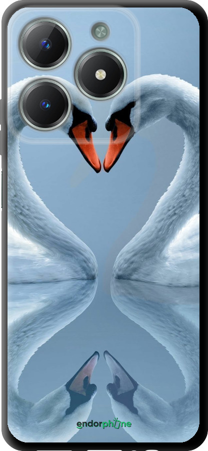 TPU чехол Лебеди для Realme C61 - 6007b-3781 изображение 