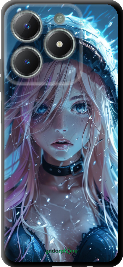 TPU чехол Аниме-дива под дождем для Realme C61 - 6120b-3781 изображение 