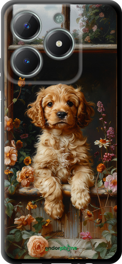 TPU чехол Щенок cocker spaniel для Realme C61 - 6136b-3781 изображение 