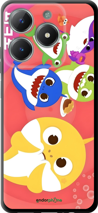 TPU чехол Бейби Шаркс для Realme C61 - 6305b-3781 изображение 