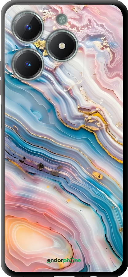 TPU чехол Мрамор красивый для Realme C61 - 6376b-3781 изображение 