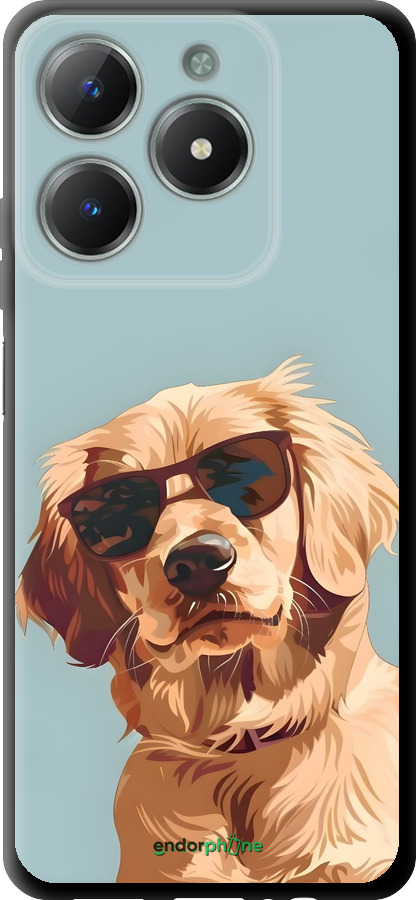 TPU чехол Пес в очках для Realme C61 - 6381b-3781 изображение 