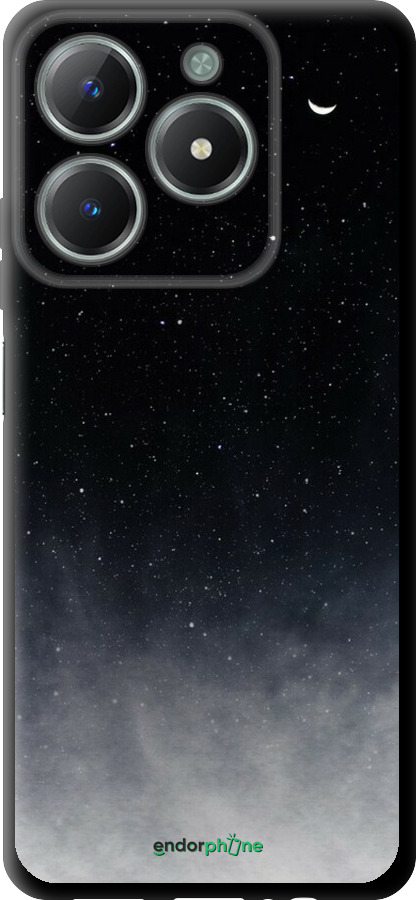 TPU чехол Голубые облака, Голубая луна для Realme C61 - 6396b-3781 изображение 