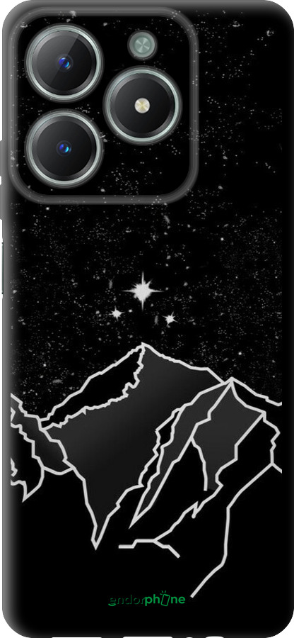 TPU чехол Минималистический горный пейзаж для Realme C61 - 6438b-3781 изображение 