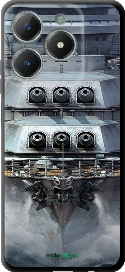 TPU чехол Лінкор, world of tanks, wargaming, військовий корабель для Realme C61 - 6453b-3781 изображение 