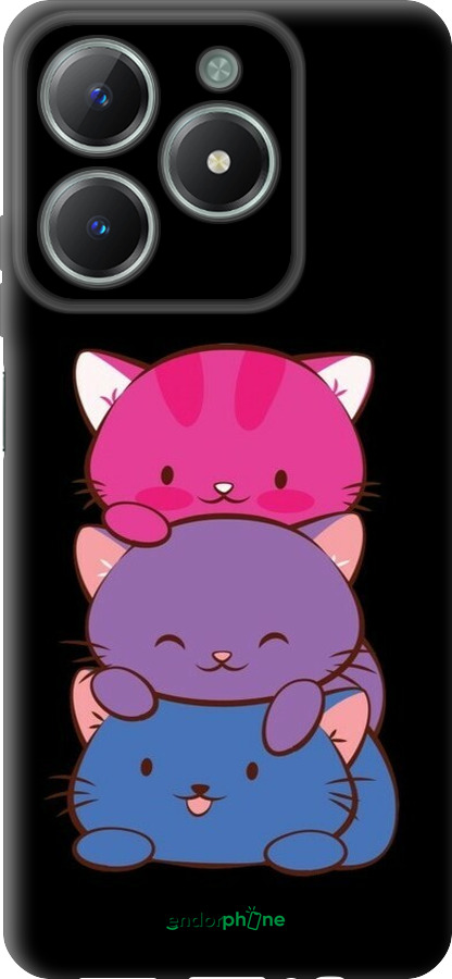 TPU чехол Милые кошки для Realme C61 - 6518b-3781 изображение 