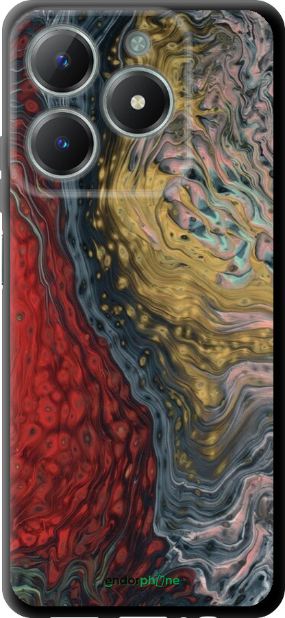 TPU чехол С изображением абстрактной живописи для Realme C61 - 6530b-3781 изображение 