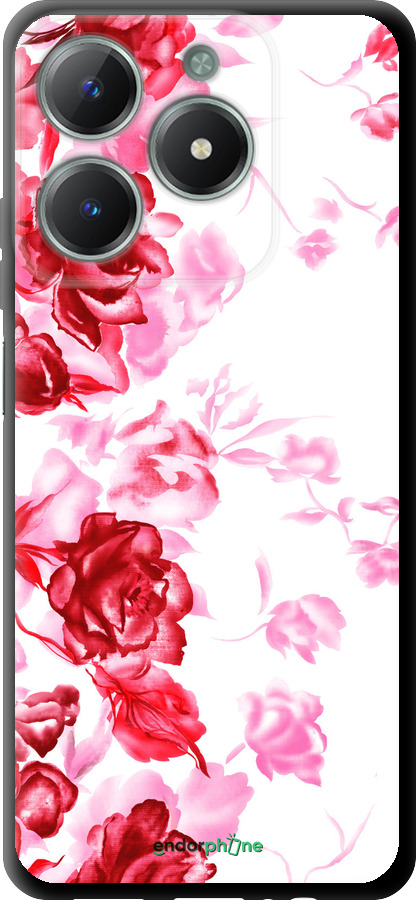 TPU чехол Нарисованные розы для Realme C61 - 724b-3781 изображение 