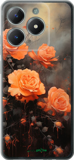 Силиконовый чехол Оранжевые розы для Realme C61 - 5944u-3781 изображение 