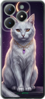 Силиконовый чехол Mystic White Cat Gothic Dark Purple Gold для Realme C61 - 6805u-3781 изображение 
