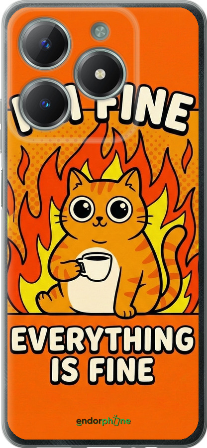 Силиконовый чехол Funny Cat для Realme C61 - 6786u-3781 изображение 