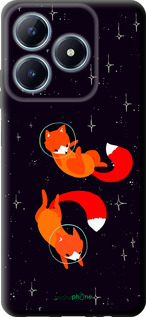 TPU чехол Лисички в космосе для Realme C63 4G - 4519b-3745 изображение 